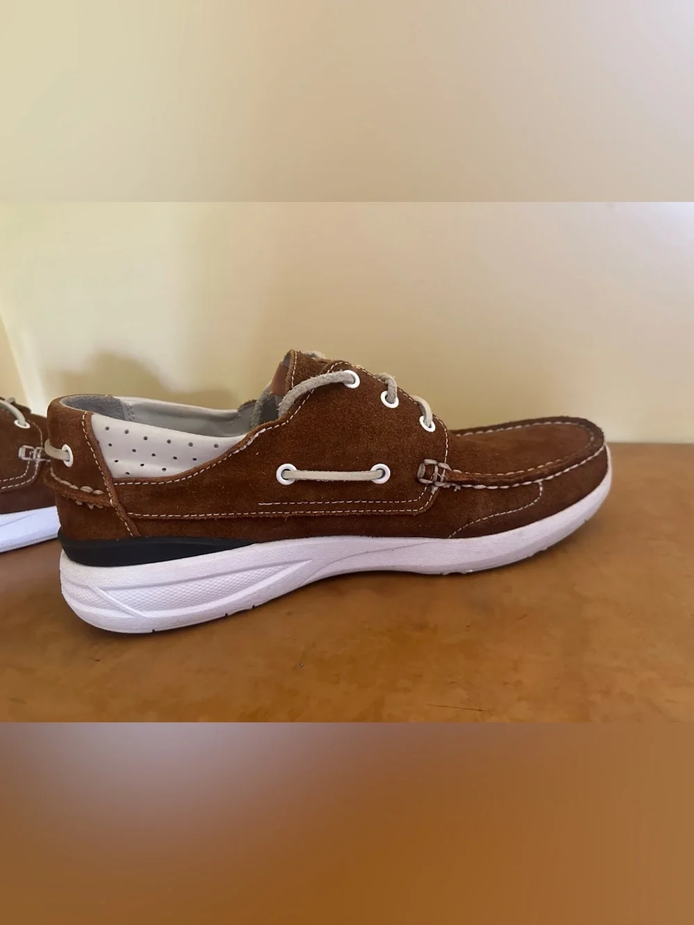 Visvim Hockney Folk Suede Boat Shoes in Light Brown, Size 12, Great Condition!